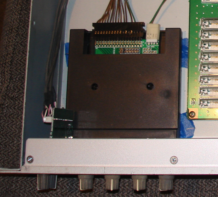 Figure 1 - Gotek floppy drive emulator in my Korg Triton Rack
